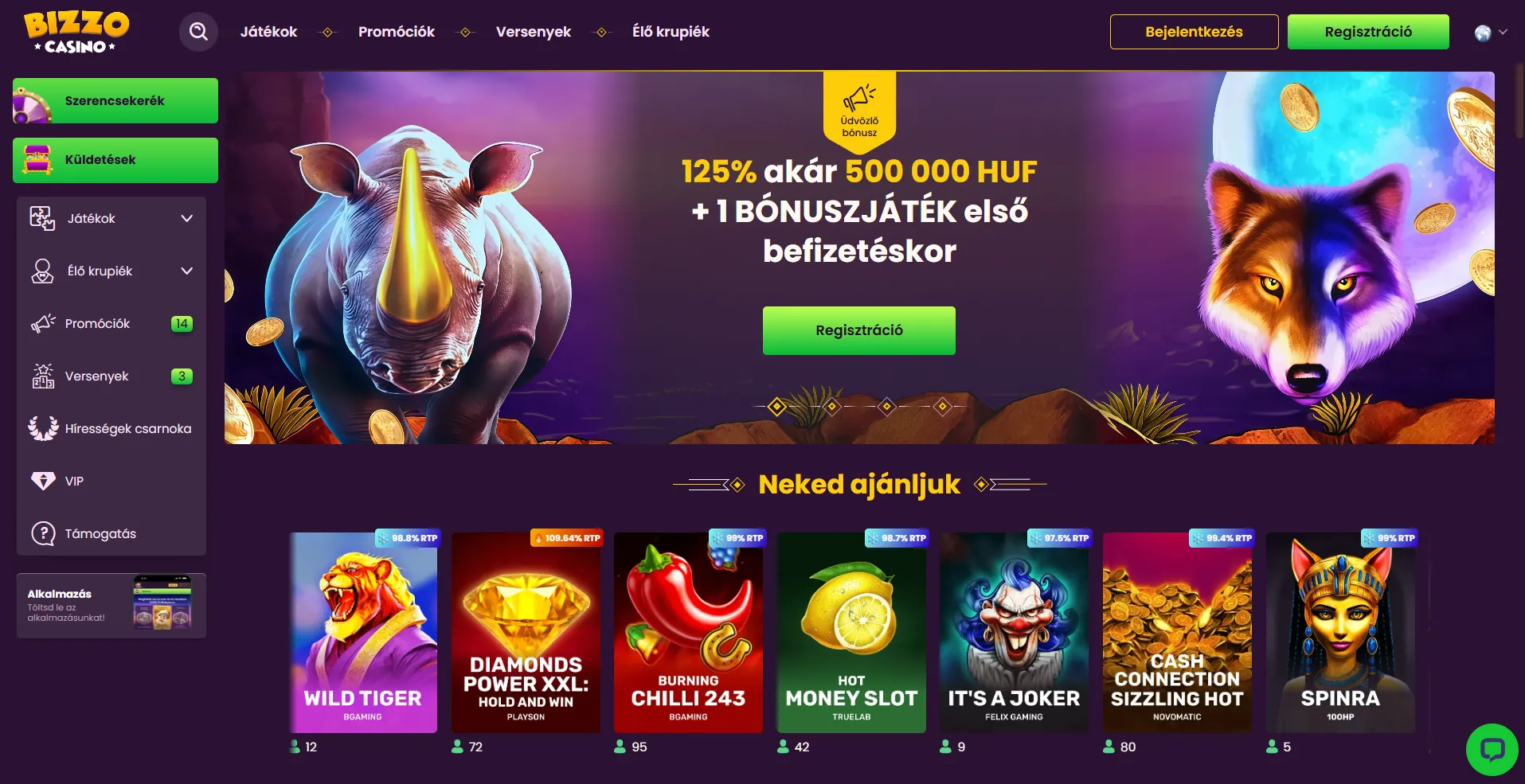 Bizzo – 1000 HUF-tól + 125 IP