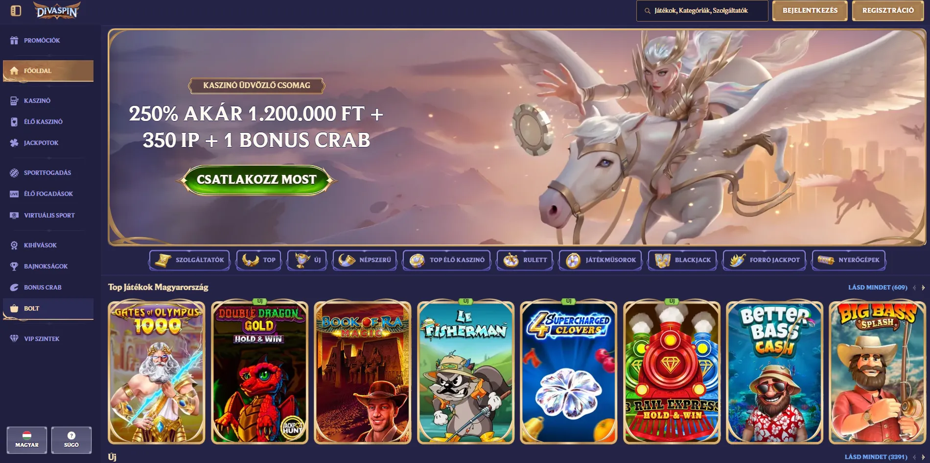 Top 6 új online kaszinó bónuszok magyar játékosoknak